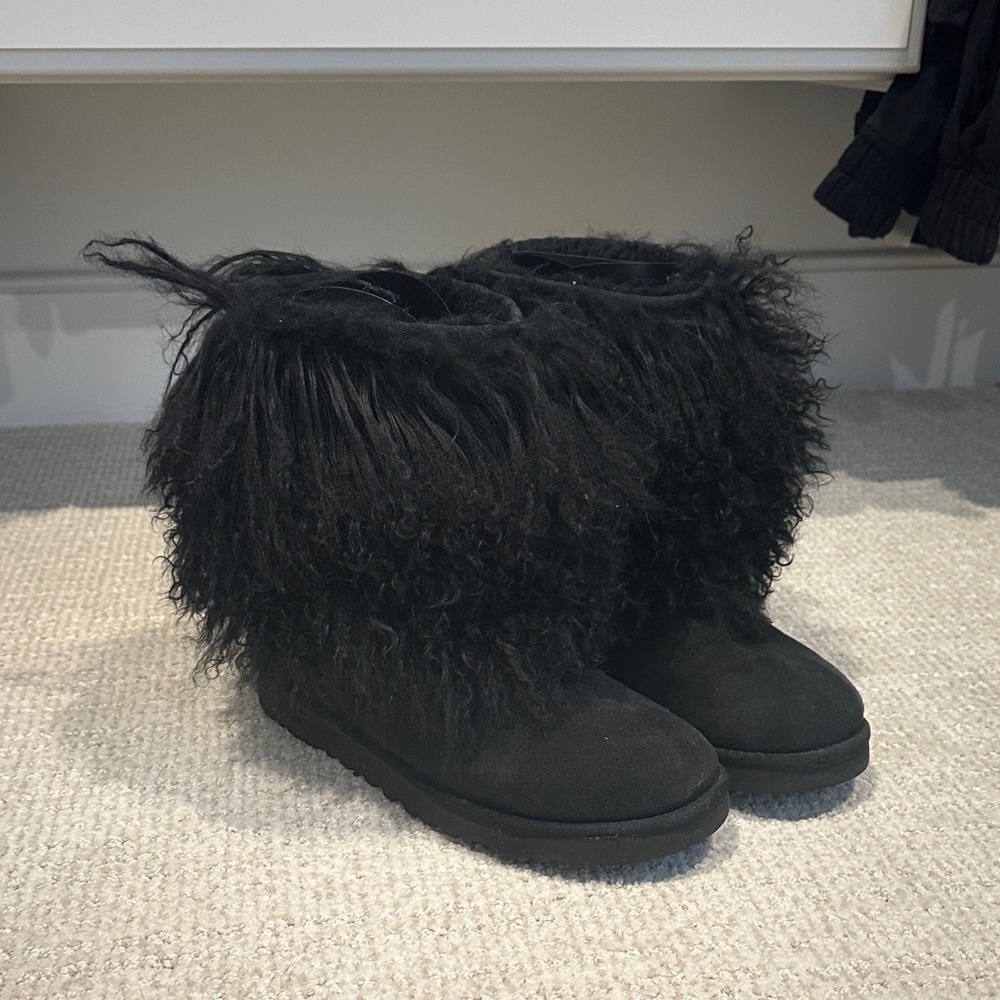 UGG Black Furry Women's Boots